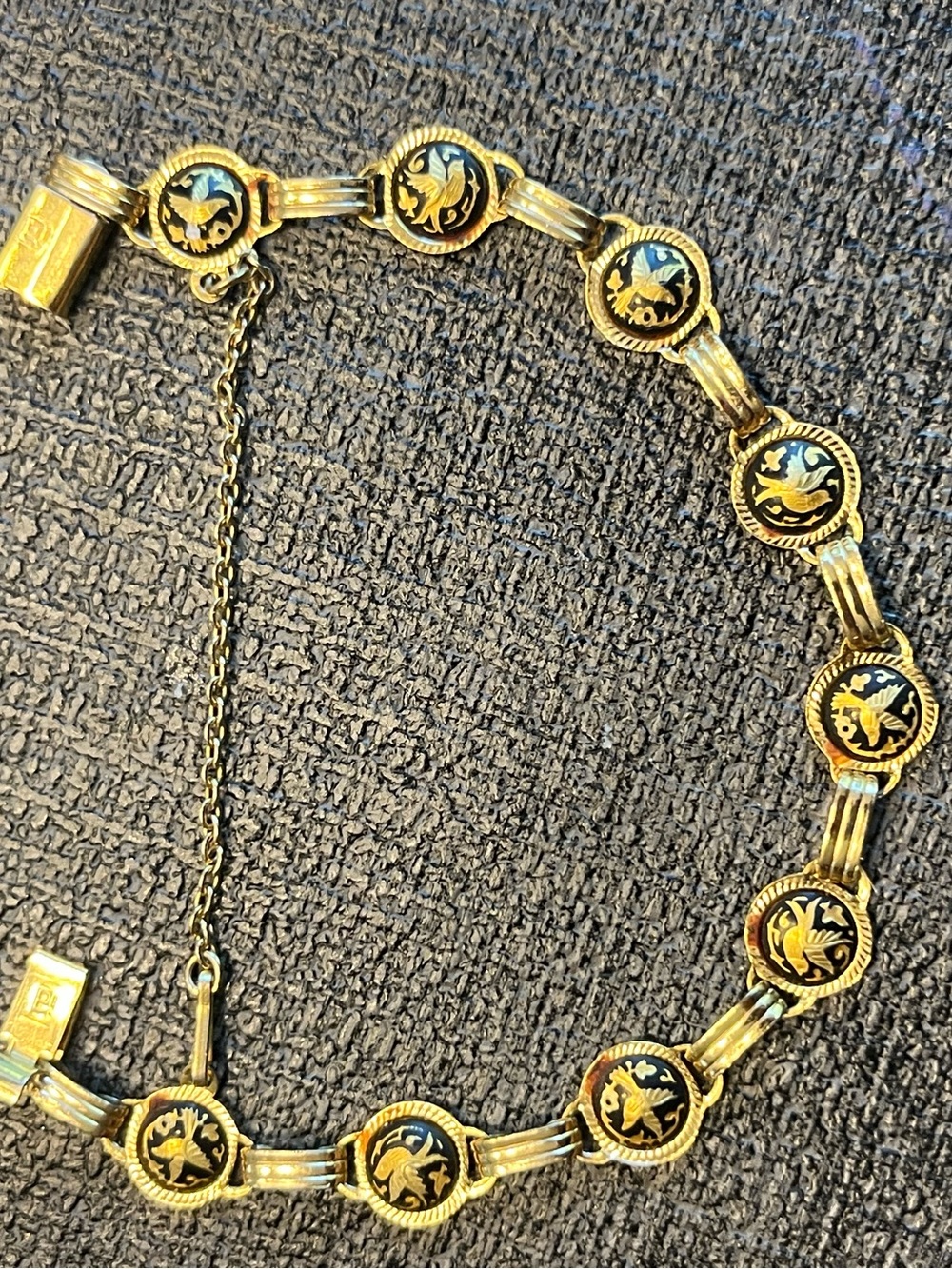 Vintage damascene bracelet